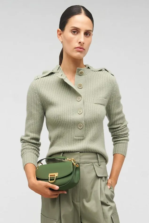 Oroton Shoulder Colt Small Baguette Moss 8211 Women