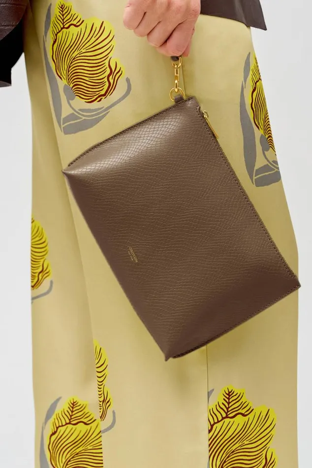 Oroton Wallets Mia Texture Pouch Wicker 8211 Accessories