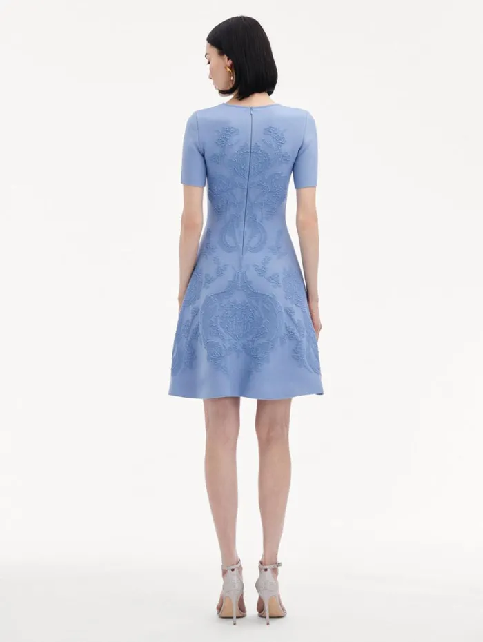 Oscar De La Renta Art Nouveau Knit Dress Aventurine Women Dresses Oscar De La Renta Art Nouveau Knit Dress Aventurine Women Dresses