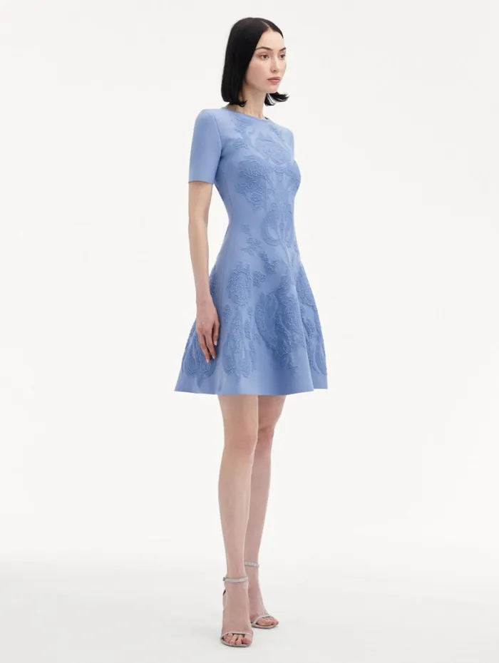 Oscar De La Renta Art Nouveau Knit Dress Aventurine Women Dresses Oscar De La Renta Art Nouveau Knit Dress Aventurine Women Dresses