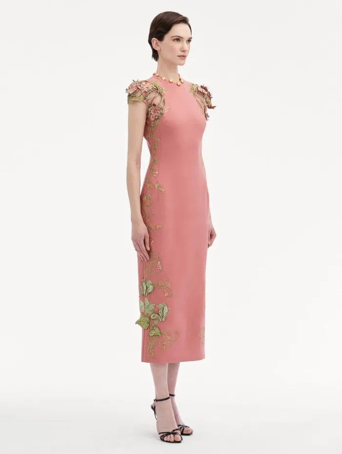 Oscar De La Renta Art Nouveau Pencil Dress Rouge Women Dresses Oscar De La Renta Art Nouveau Pencil Dress Rouge Women Dresses
