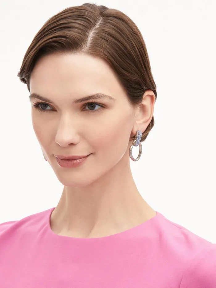 Oscar De La Renta Pav O Drop Earrings Blue Women Earrings Oscar De La Renta Pav O Drop Earrings Blue Women Earrings