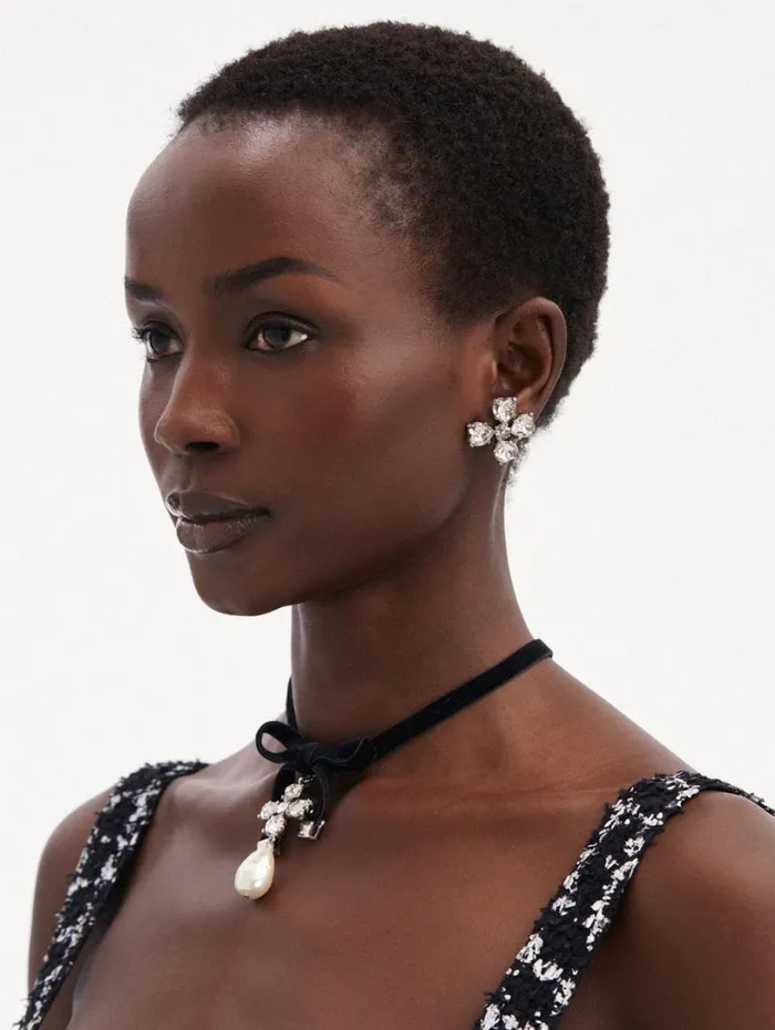 Oscar De La Renta Small Clover Earrings Crystal Women Earrings Oscar De La Renta Small Clover Earrings Crystal Women Earrings