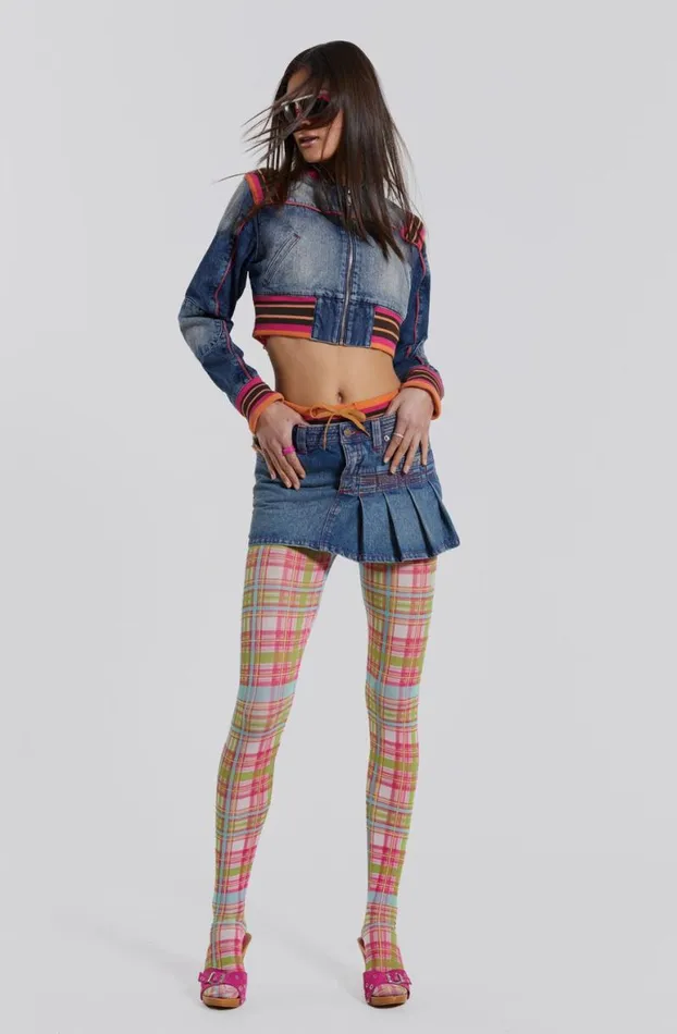 Outerwear Women Jaded London Sherbet Cropped Denim Jacket