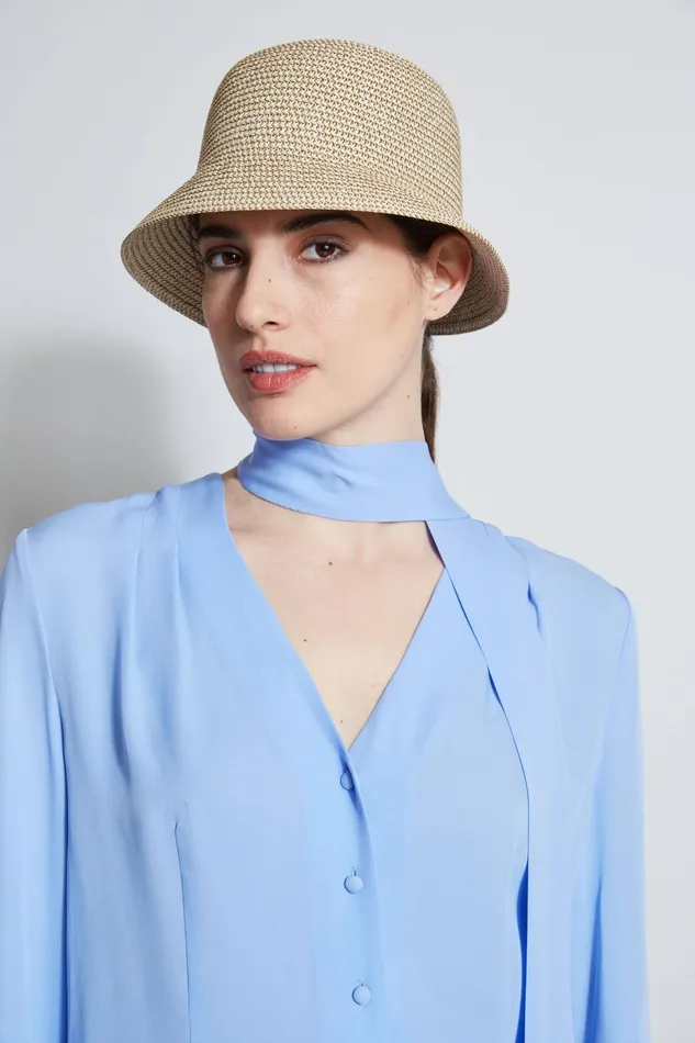 Outlet 8211 Women Hats Elie Tahari Raffia Bucket Hat Beige