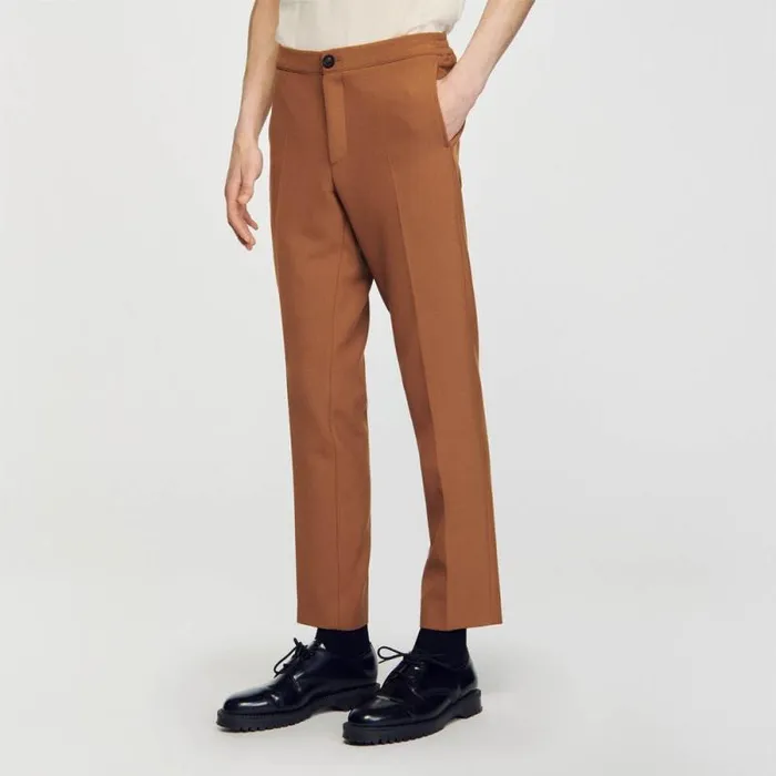 Pants and Shorts Men SANDRO Jersey Pants Caramel Pants and Shorts Men SANDRO Jersey Pants Caramel