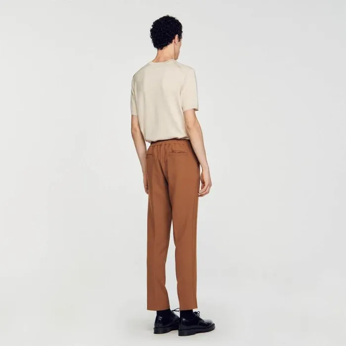 Pants and Shorts Men SANDRO Jersey Pants Caramel Pants and Shorts Men SANDRO Jersey Pants Caramel