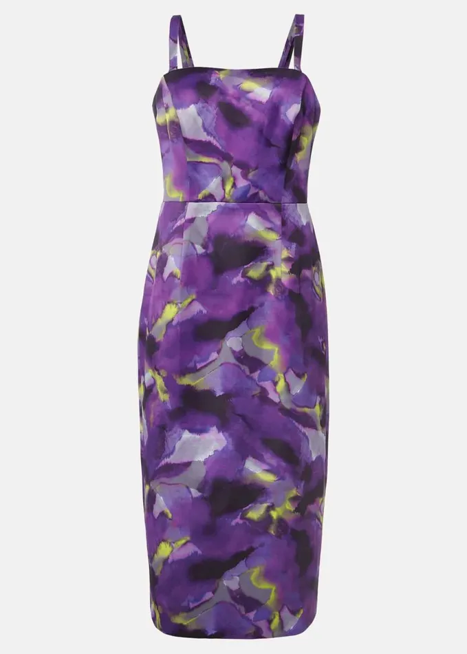 Phase Eight Adelita Abstract Print Dress Purple Multi Women Dresses