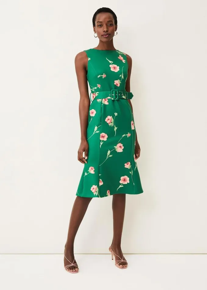 Phase Eight Anais Scuba Dress Jade Women Dresses