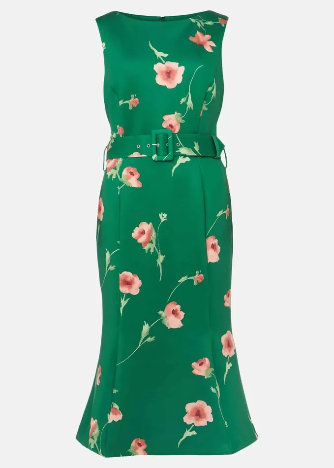 Phase Eight Anais Scuba Dress Jade Women Dresses