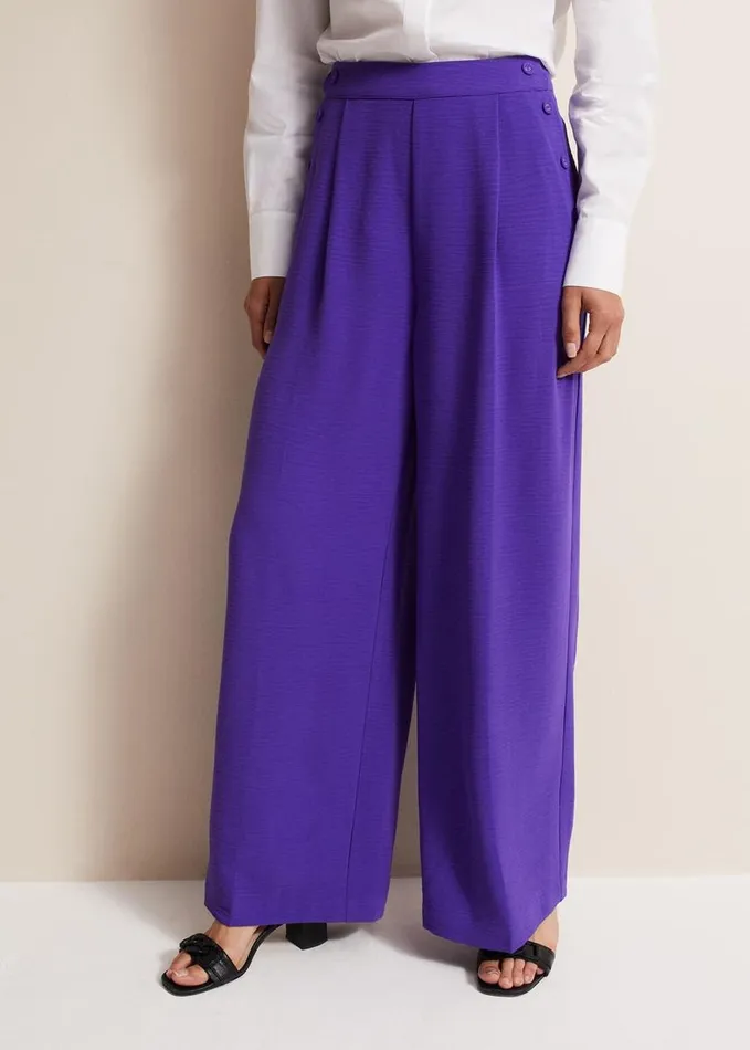 Phase Eight Azylnn Purple Wide Leg Trousers Purple Women Trousers