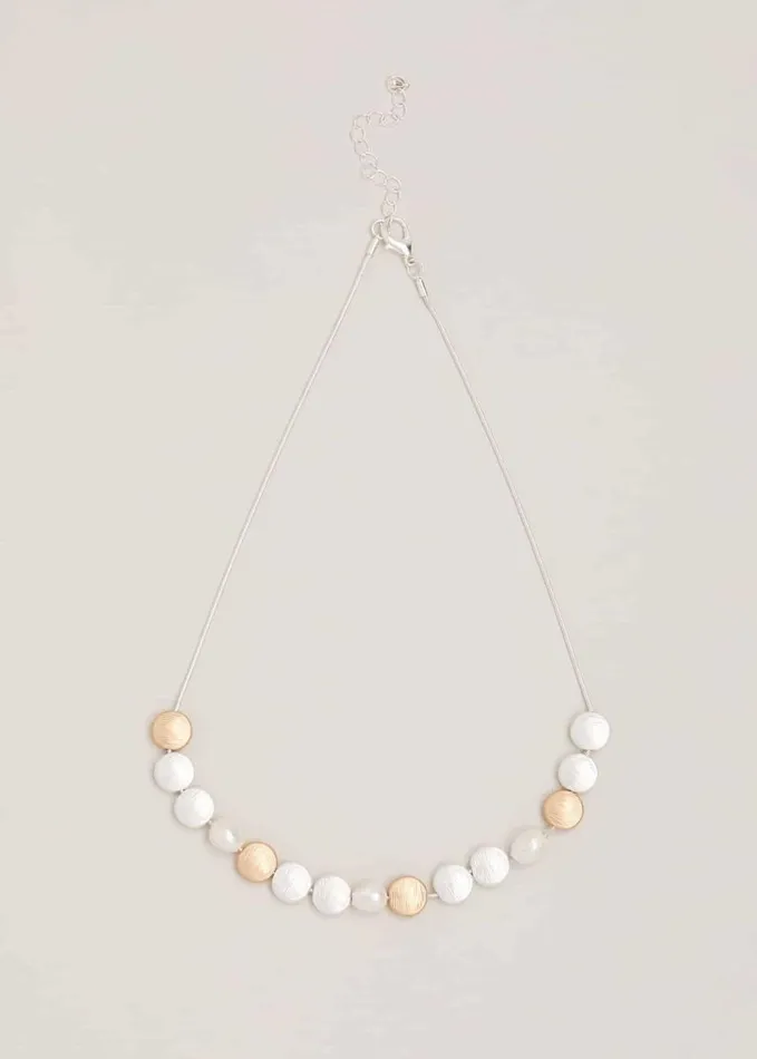 Phase Eight Beaded And Pearl Necklace Metallic Women Jewellery