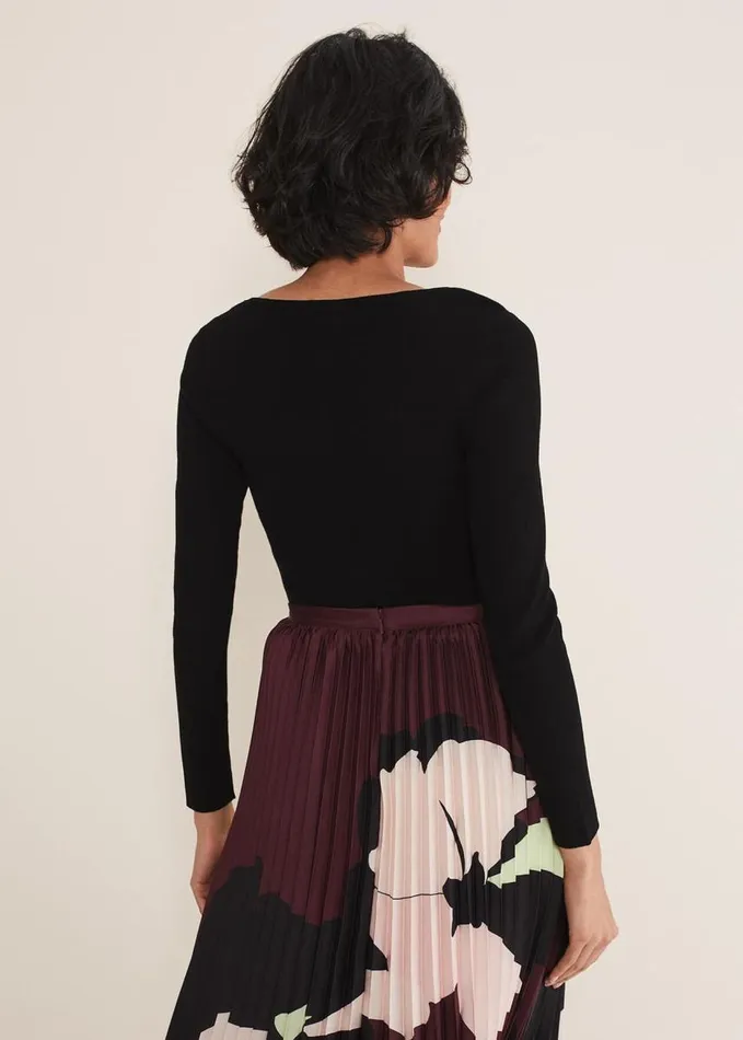 Phase Eight Ciara Cut Out Knit Black Women Knitwear