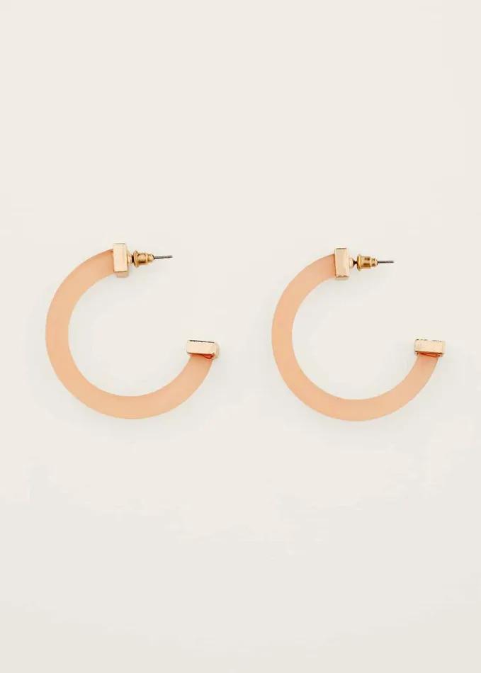 Phase Eight Clear Hoop Earring Pink Women Jewellery