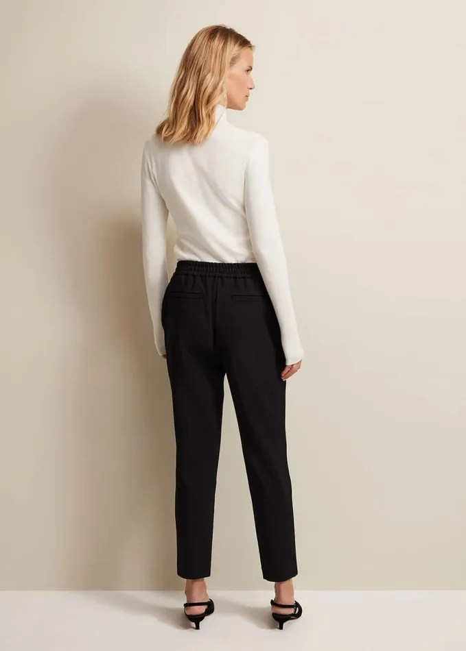 Phase Eight Kimia Ponte Tapered Trouser Black Women Trousers