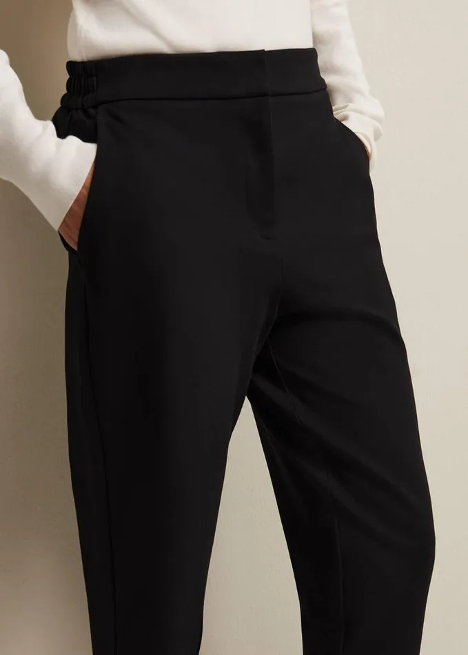 Phase Eight Kimia Ponte Tapered Trouser Black Women Trousers