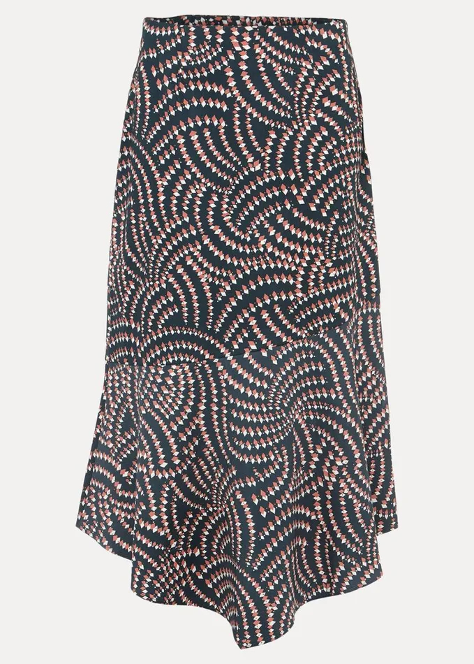 Phase Eight Kiri Geometric CoOrd Skirt Ocean Coral Women Skirts