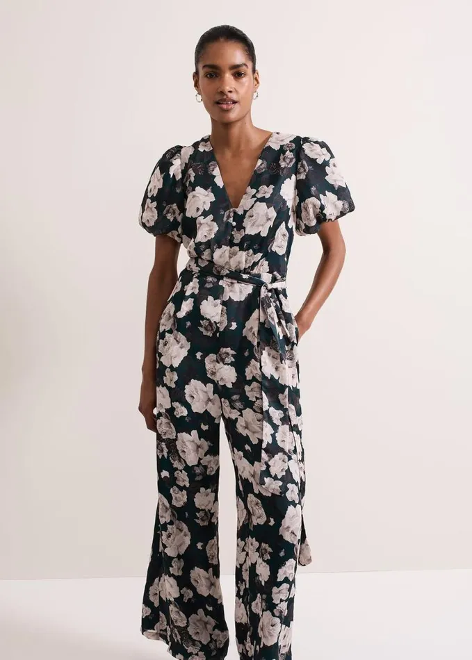 Phase Eight Myron Floral Wide Leg Jumpsuit Multicoloured Women Dresses