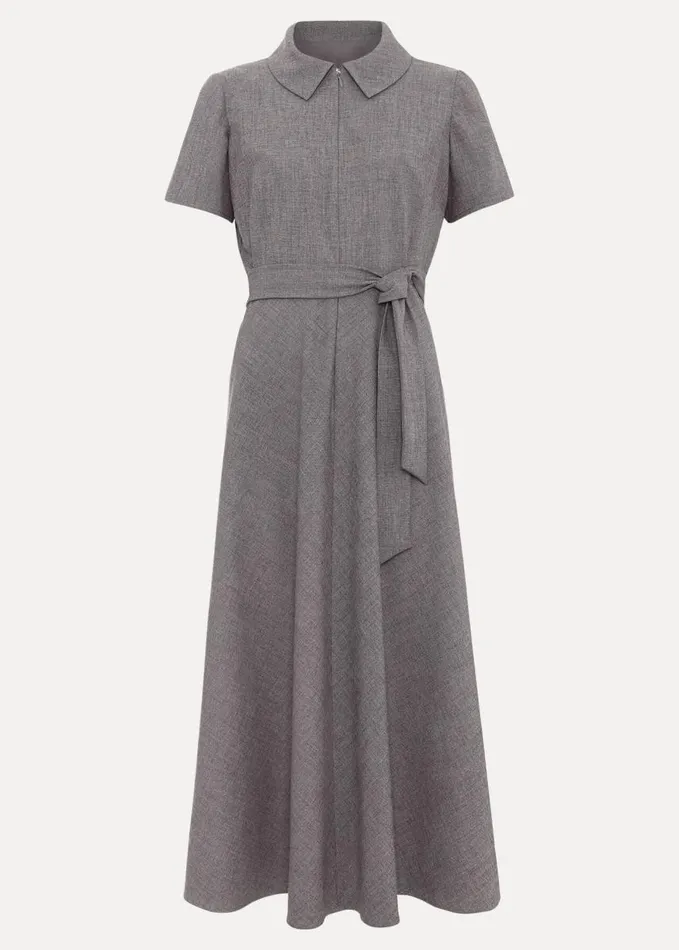 Phase Eight Silvia Tonic Midi Shirt Dress Grey Women Dresses