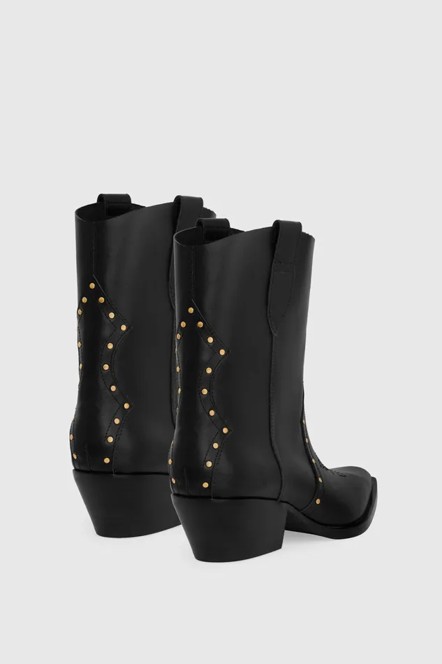 Rebecca Minkoff Cowboy Bootie With Studs Black Women