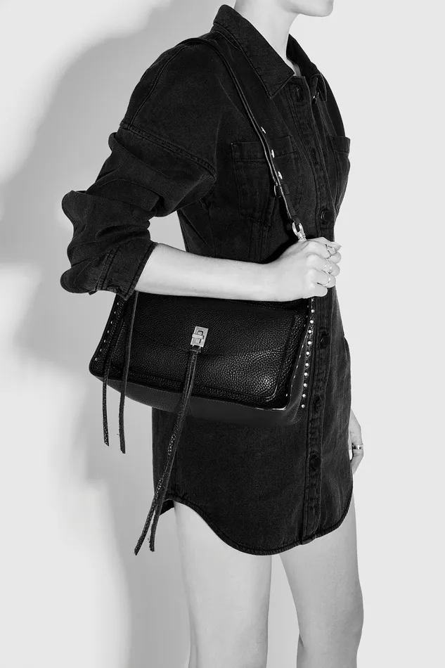 Rebecca Minkoff Darren Signature Shoulder Bag Black Women Crossbody Bags