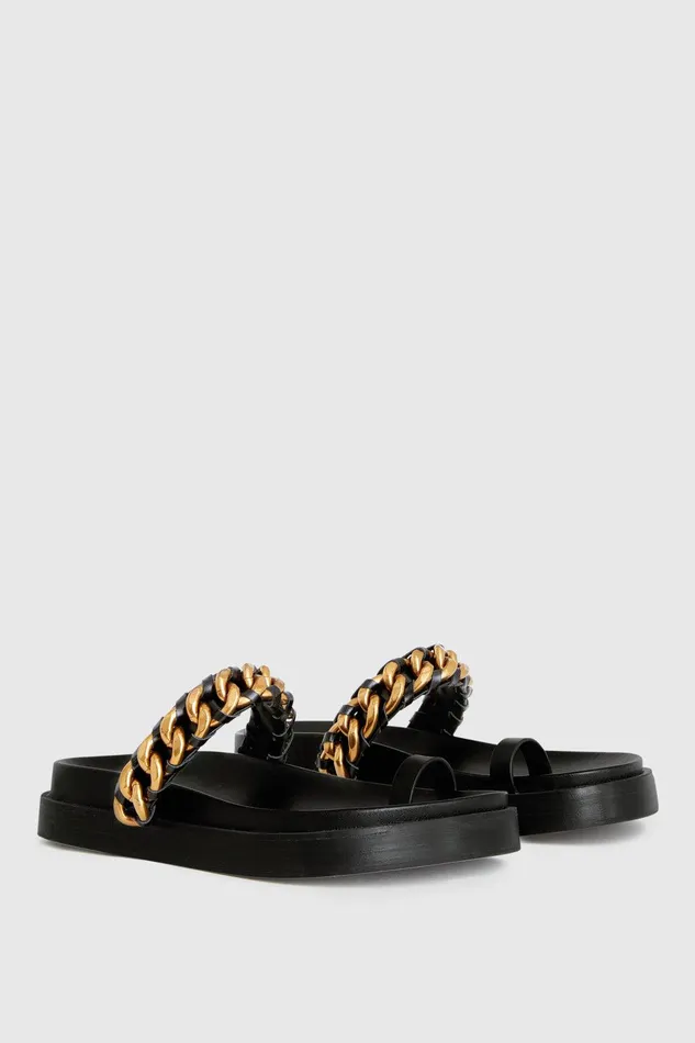 Rebecca Minkoff Edie Chain Sandal Black Women