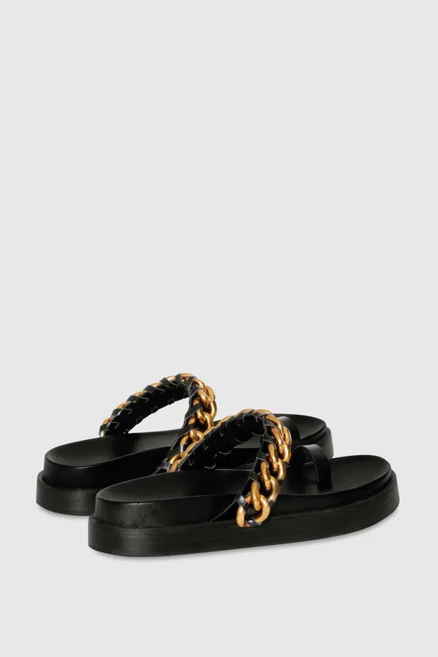 Rebecca Minkoff Edie Chain Sandal Black Women
