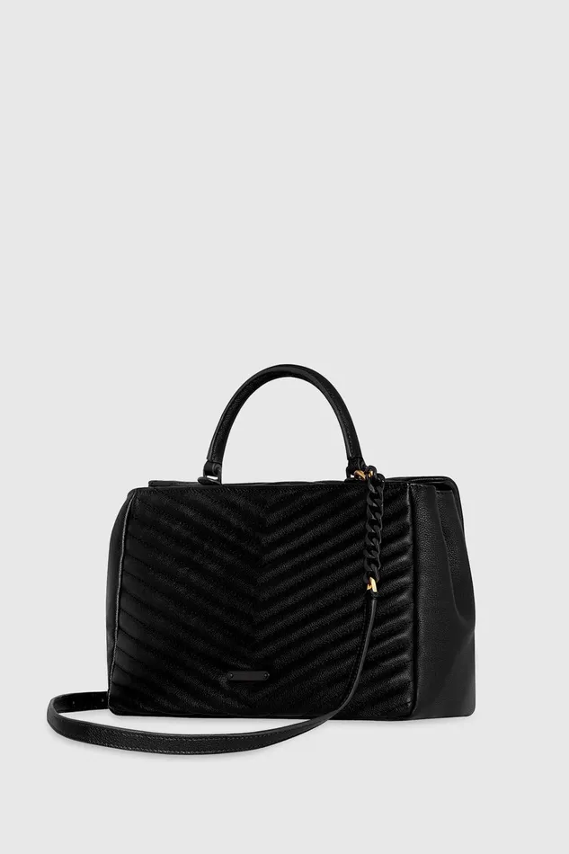 Rebecca Minkoff Edie Large Top Handle Shoulder Black Women Shoulder Bags