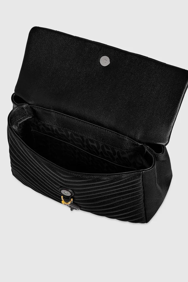 Rebecca Minkoff Edie Large Top Handle Shoulder Black Women Shoulder Bags