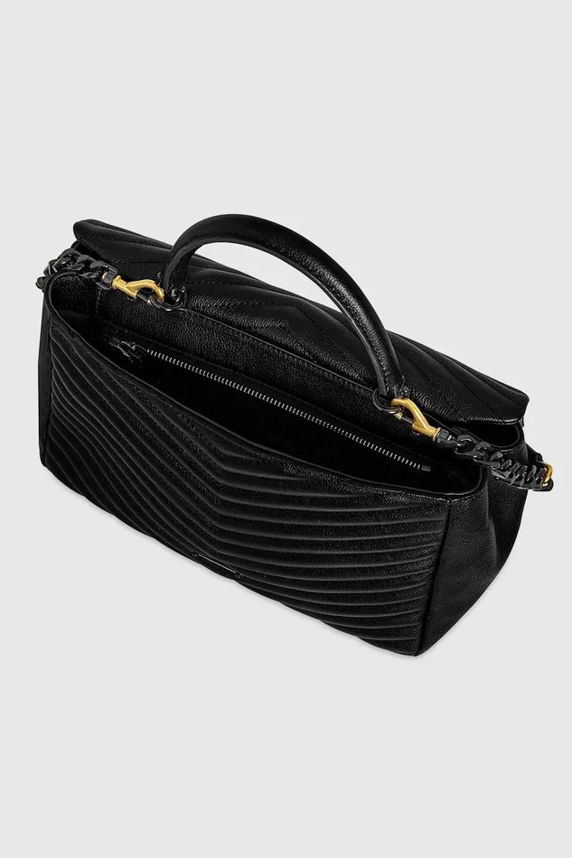 Rebecca Minkoff Edie Large Top Handle Shoulder Black Women Shoulder Bags