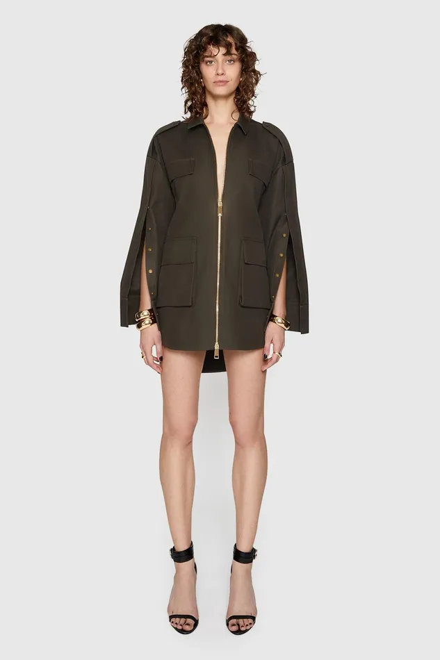 Rebecca Minkoff Evie Shacket Surplus Women Outerwear