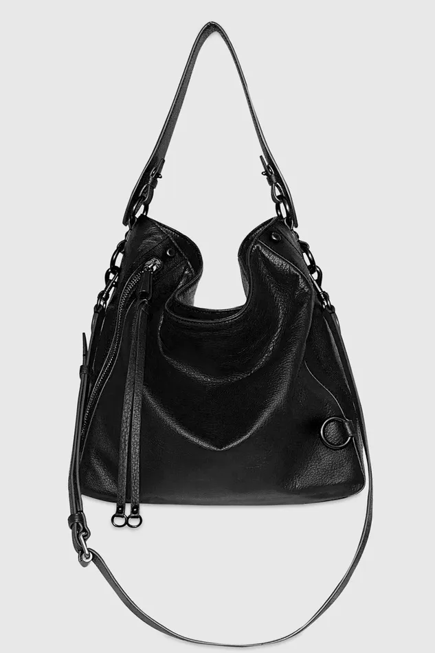 Rebecca Minkoff MAB Hobo Blackblack Shellac Women Hobo Bags