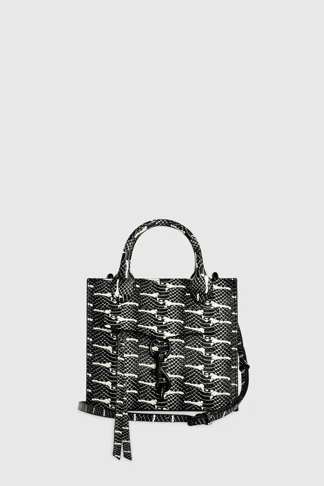 Rebecca Minkoff Megan Mini Tote Blackwhite Women Tote Bags