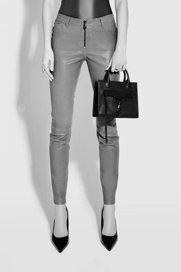 Rebecca Minkoff Megan Mini Tote Natural Strawsaddle Women Crossbody Bags