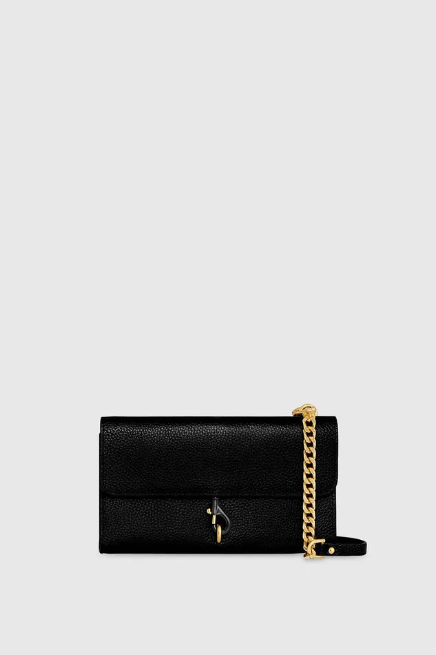 Rebecca Minkoff Megan Wallet On Chain Black Women Wallets