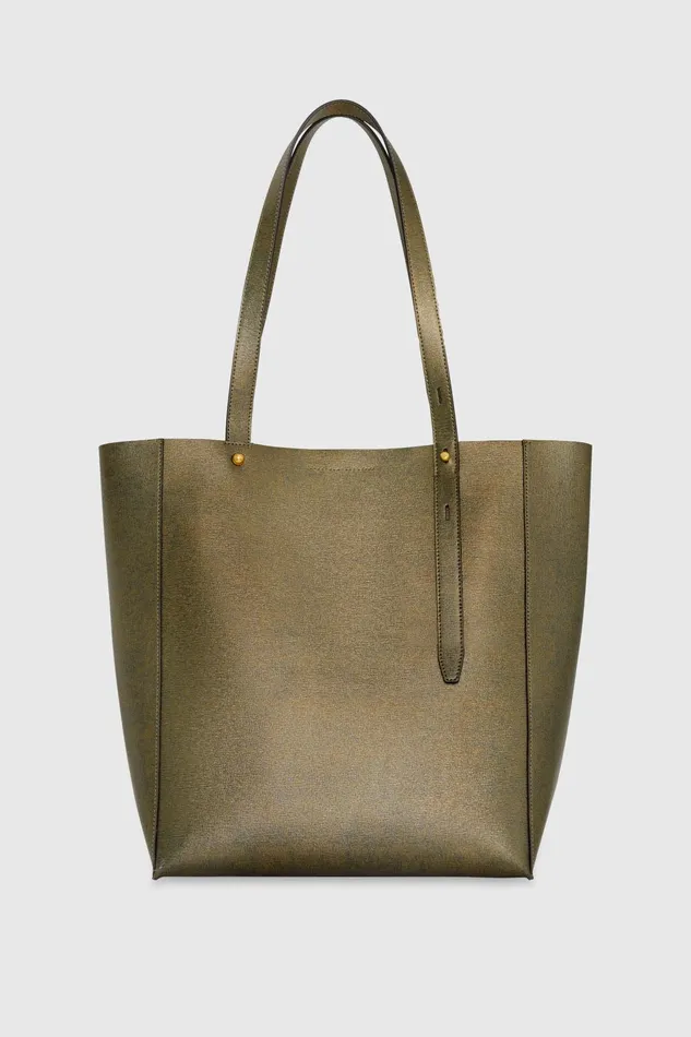 Rebecca Minkoff Stevie North South Tote Gold Women Tote Bags