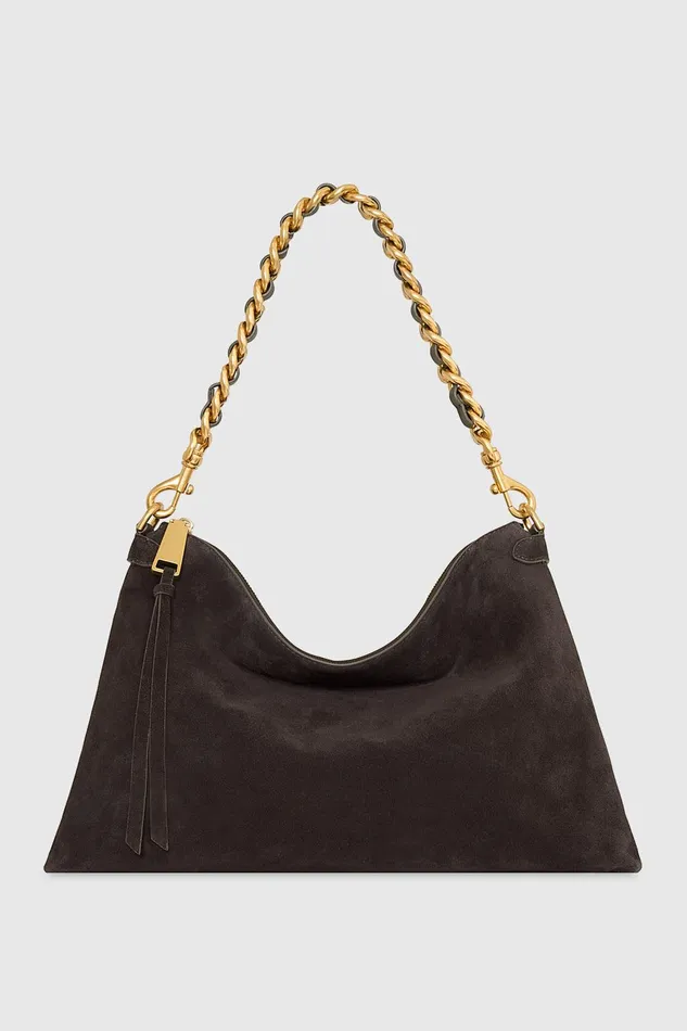 Rebecca Minkoff Stevie Shoulder Bag Dk Brandy Women Shoulder Bags