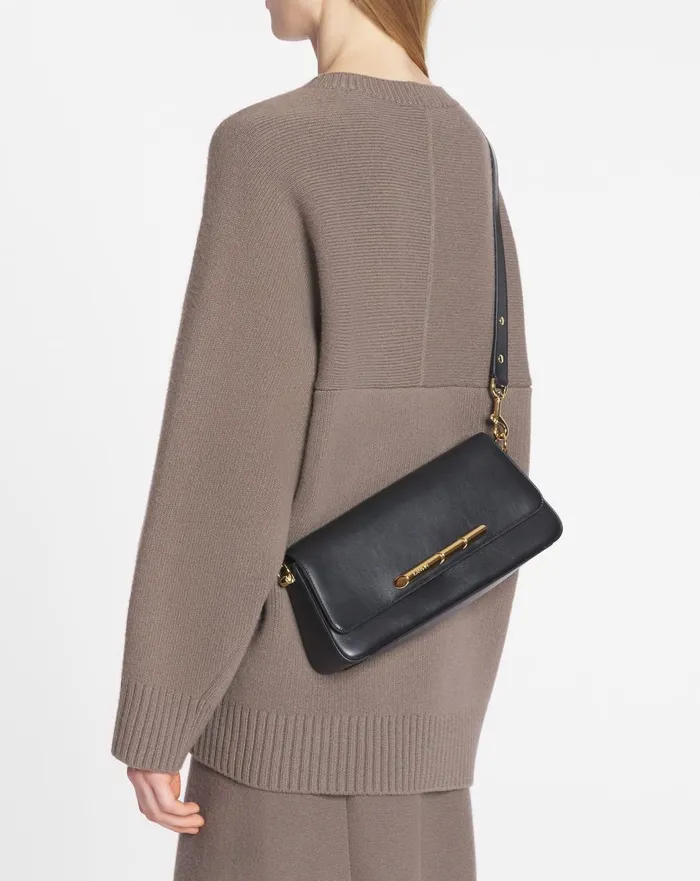 Squence By Lanvin Baguette Bag In Leather Black Women Lanvin Crossbody Bags and Shoulder Bags Squence By Lanvin Baguette Bag In Leather Black Women Lanvin Crossbody Bags and Shoulder Bags