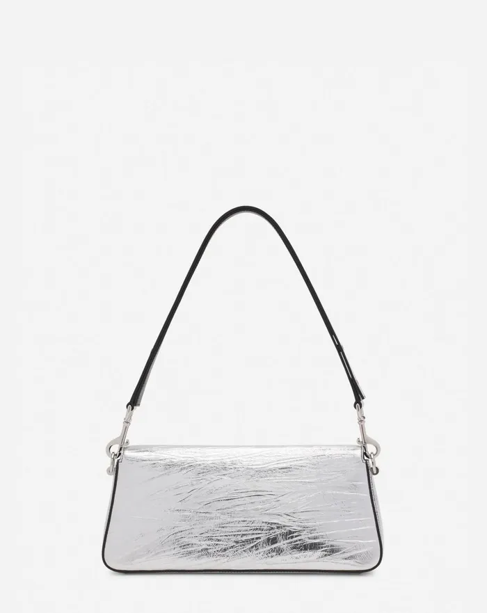 Squence By Lanvin Baguette Bag In Metallic Leather Silver Women Lanvin Crossbody Bags and Shoulder Bags Squence By Lanvin Baguette Bag In Metallic Leather Silver Women Lanvin Crossbody Bags and Shoulder Bags