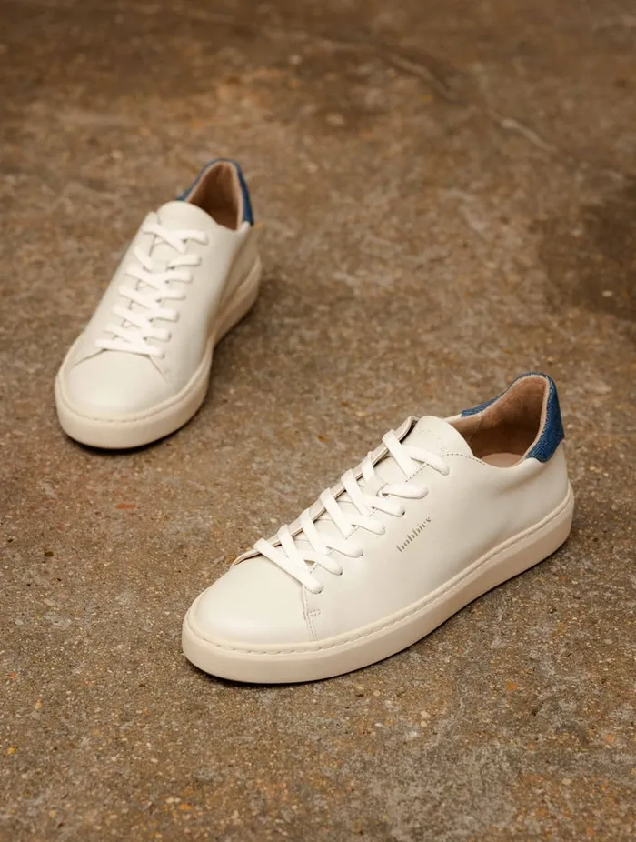 Sanna Off White and Stone Denim Women Bobbies Sneakers Sanna Off White and Stone Denim Women Bobbies Sneakers