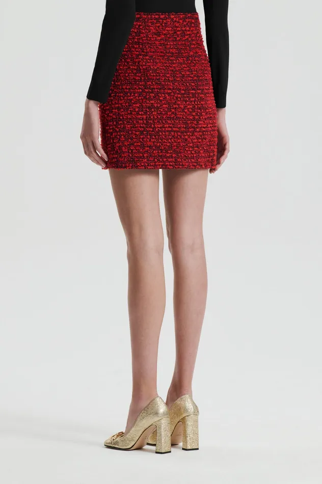 Scanlan Theodore BOUCLE MINI RED Women Skirts Scanlan Theodore BOUCLE MINI RED Women Skirts