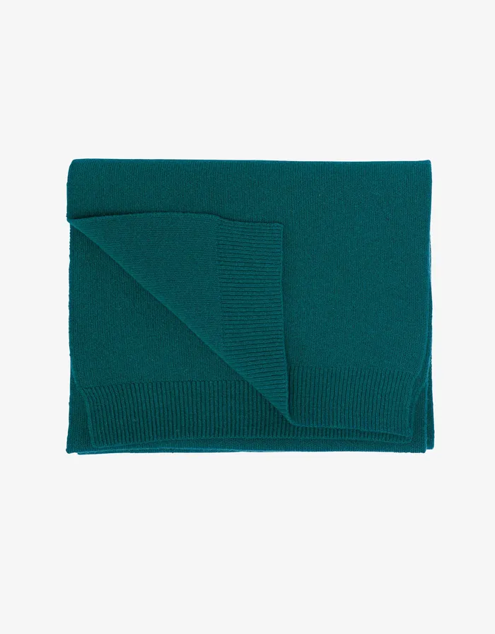 Scarves Colorfulstandard Men Merino Wool Scarf 8211 Ocean Green
