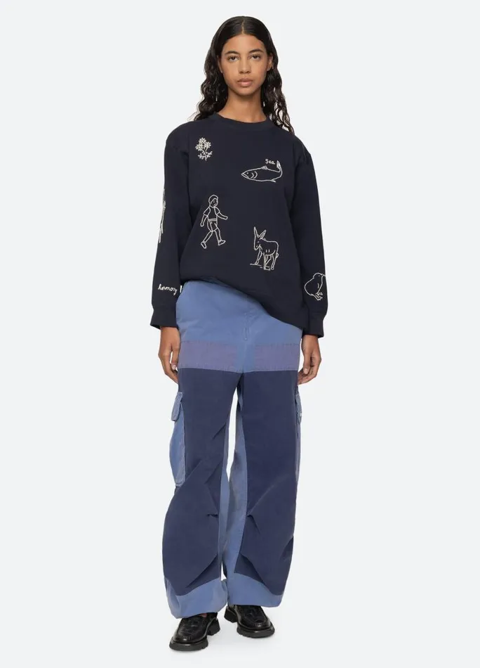 Sea New York Bottoms Women Demi Pants Blue Sea New York Bottoms Women Demi Pants Blue