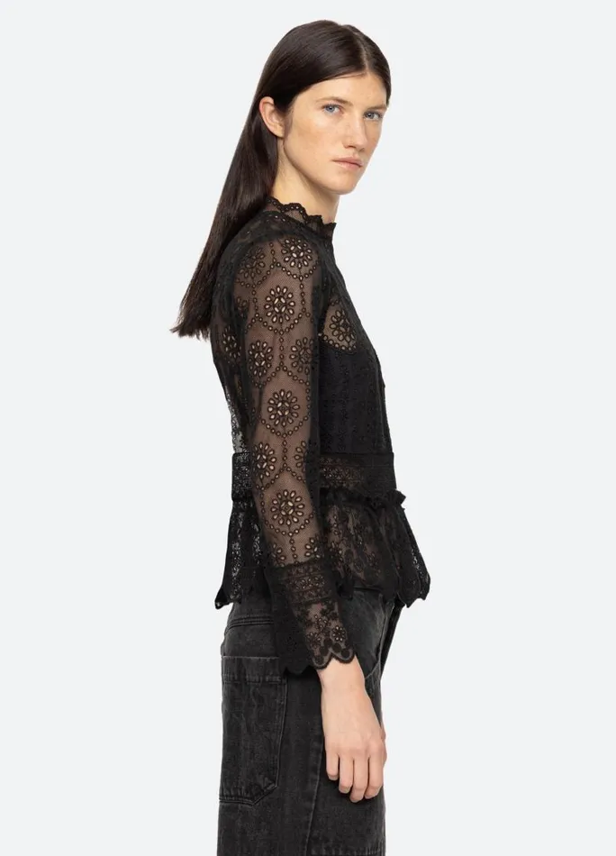 Sea New York Tops Women Lainey Top Black Sea New York Tops Women Lainey Top Black