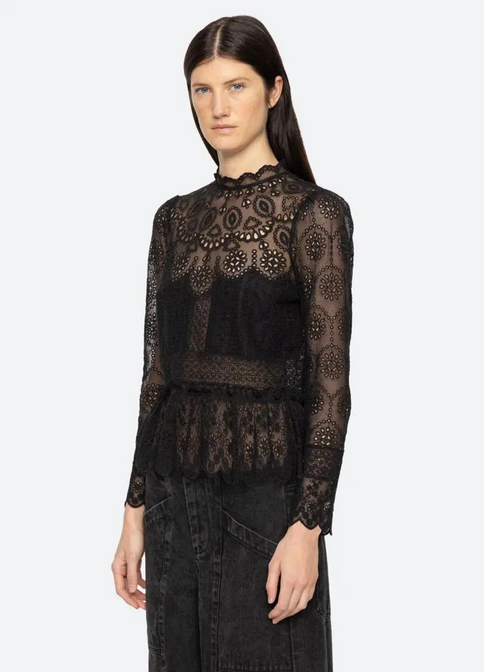 Sea New York Tops Women Lainey Top Black Sea New York Tops Women Lainey Top Black