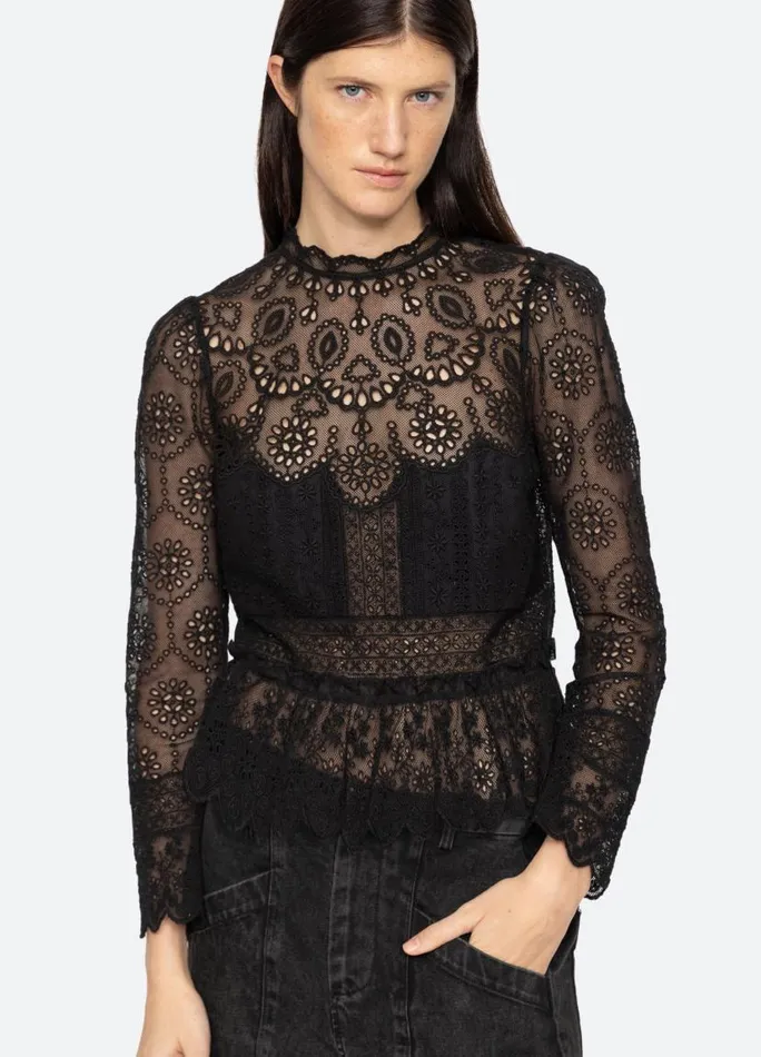 Sea New York Tops Women Lainey Top Black Sea New York Tops Women Lainey Top Black