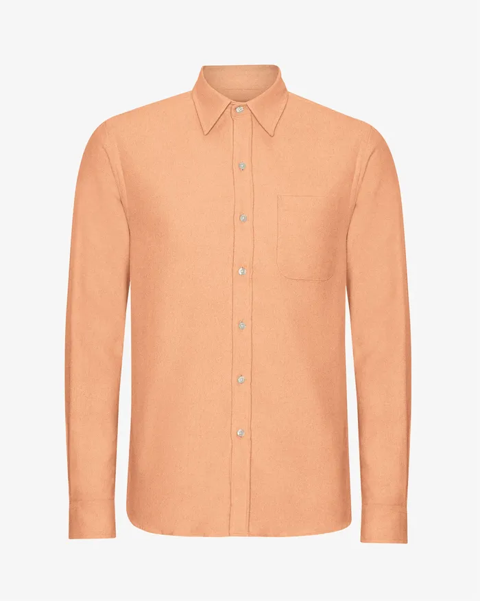 Shirts Men Organic Flannel Shirt 8211 Sandstone Orange Colorfulstandard