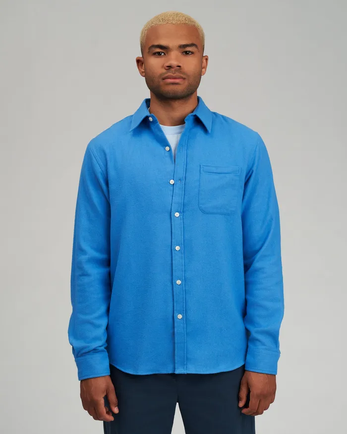 Shirts Organic Flannel Shirt 8211 Limestone Grey Colorfulstandard Men