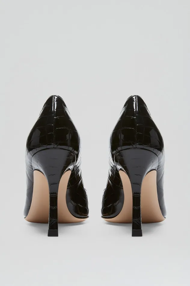 Shoes LEATHER EMBOSSED PUMP 95 BLACK Scanlan Theodore Women Shoes LEATHER EMBOSSED PUMP 95 BLACK Scanlan Theodore Women