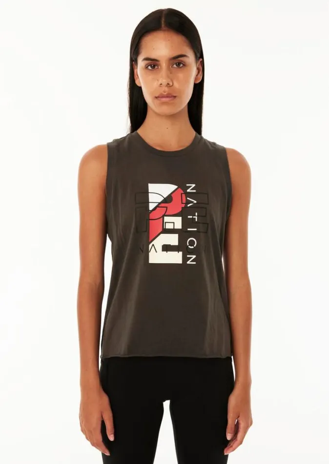 Shop HERITAGE TANK IN DARK SHADOW PE Nation Tees and Tanks